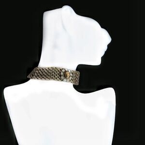 Vtg Rare Banana Bob Ox Gold Aurum Choker Necklace